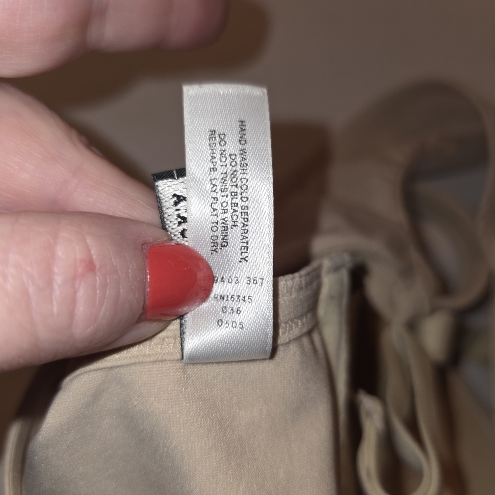 Body By Victoria Racerback Bra Size 38D Beige Y2k - Picture 11 of 12